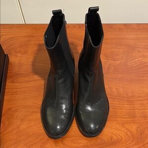 Black Leather Women's Boots